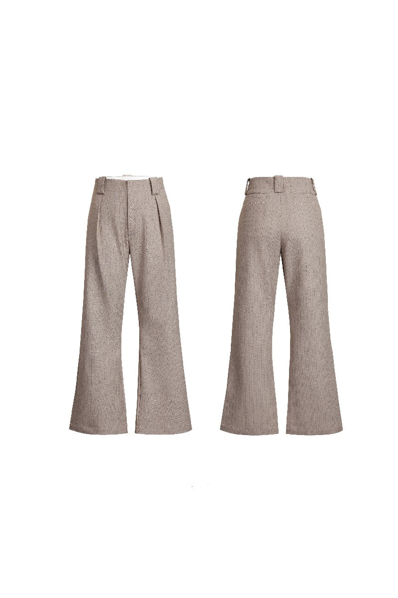 Embroidered Flare Dress Trousers