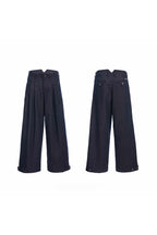 Raw Denim Wide-Leg Jeans