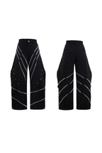 Striped Studded Blade Trousers