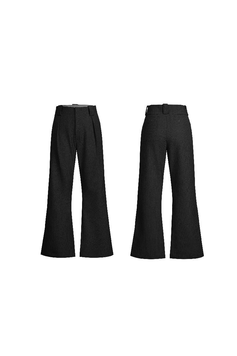 Embroidered Flare Dress Trousers