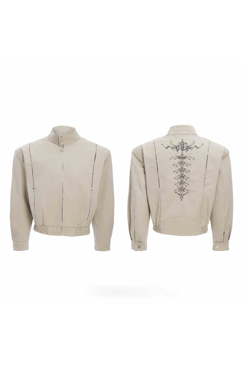 Studded Spine Harrington Jacket