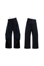 Wrinkled Patchwork Layered Trousers