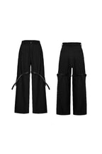 Textured Belted Suit Trousers