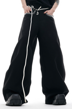 Silky Drawstring Pocket Trousers