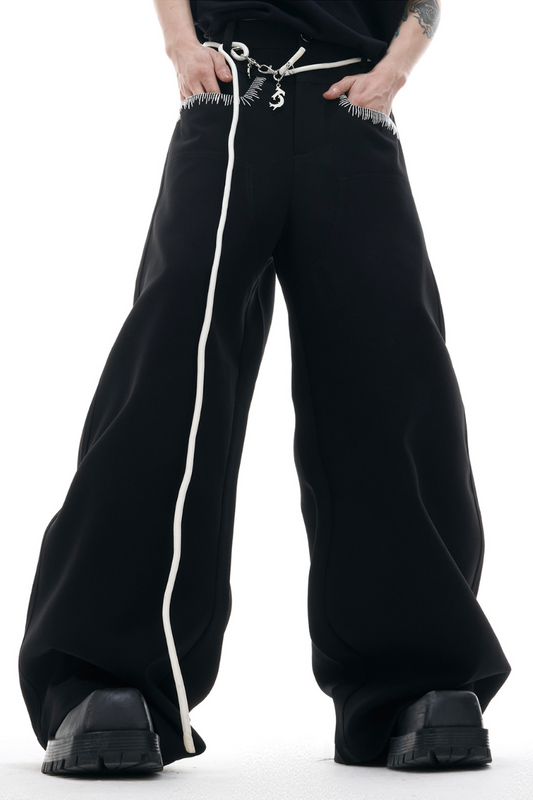 Silky Drawstring Pocket Trousers