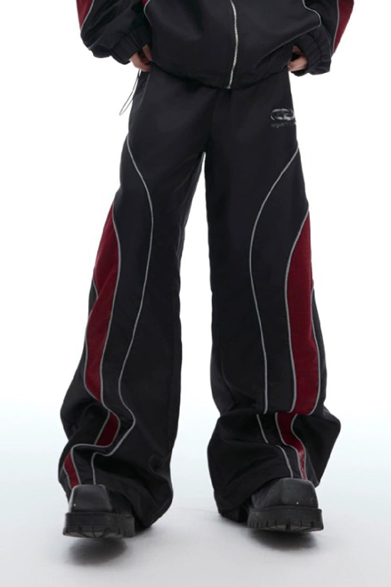 Xdfgh Glossy Colorblock Reflective Track Pants – Argue Culture