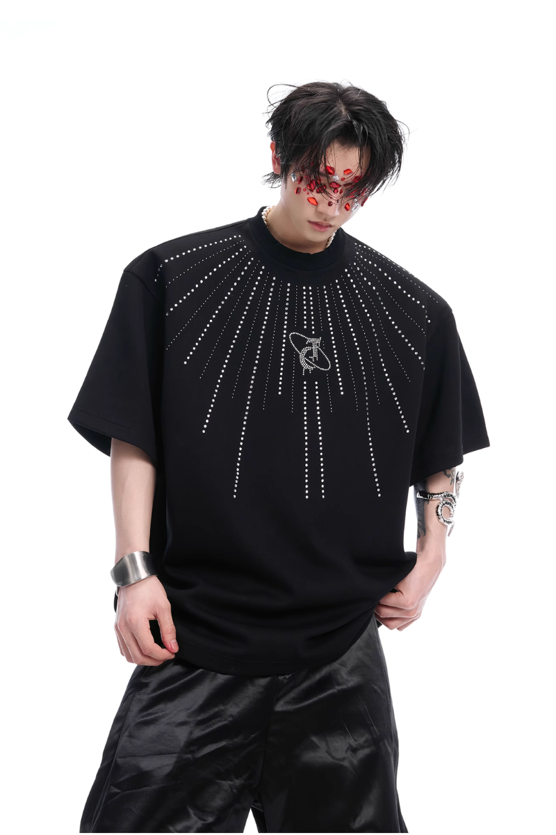 Allover Rhinestone Graphic Tee