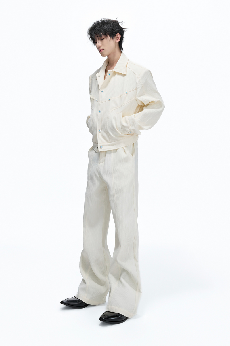 Textured Jacket & Trousers Separates
