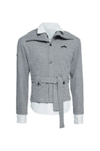 Belted Layered Knit Cardigan