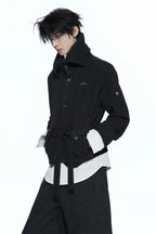 Belted Layered Knit Cardigan