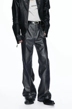 Matte Panelled Flared Pants
