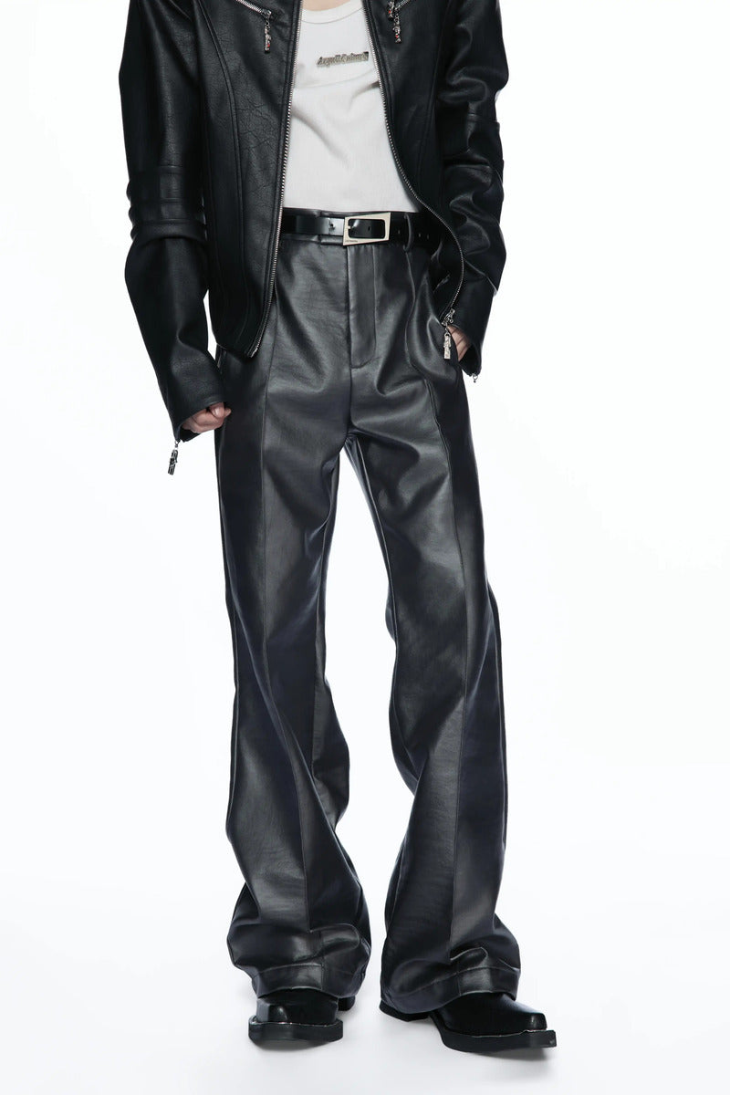 Matte Panelled Flared Pants