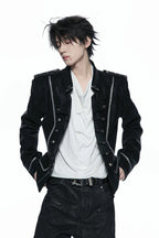 Braided Button Front Jacket
