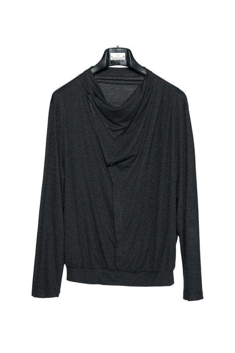 Asymmetric Draped Cowl Neck Top
