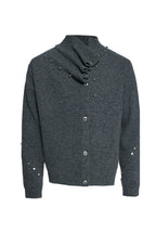 Studded Asymmetric Wool Blend Sweater