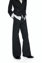 Embroidered Jacquard Flared Trousers