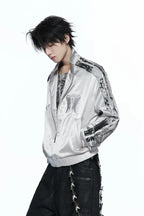 Wing Embroidered Layered Jacket