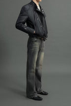 Asymmetric Zip Lined Jacket