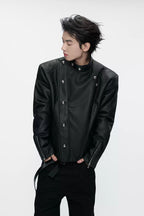 Asymmetric Zip Lined Jacket