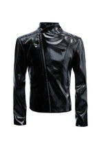Cropped Glossy Croc Jacket