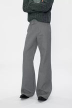 Embroidered Crossover Flared Trousers