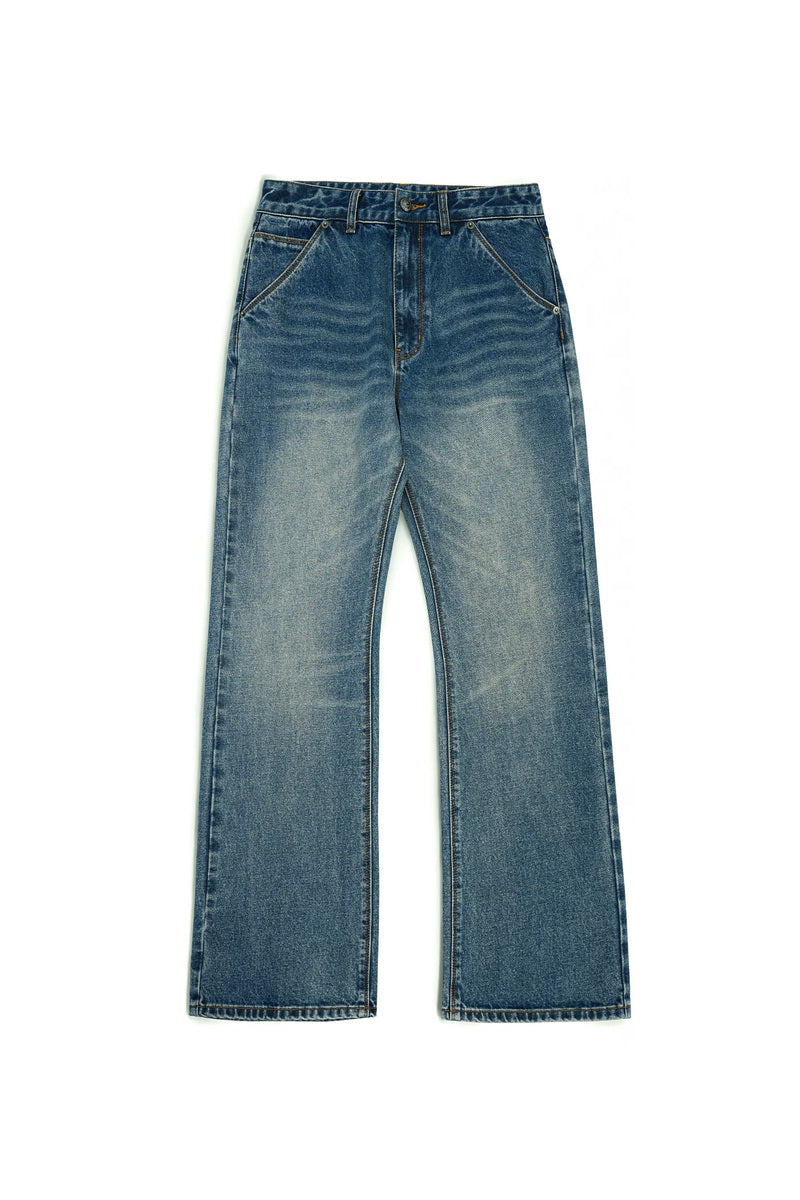 Washed Straight Fit Jeans