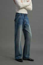 Washed Straight Fit Jeans