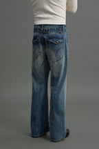 Washed Straight Fit Jeans