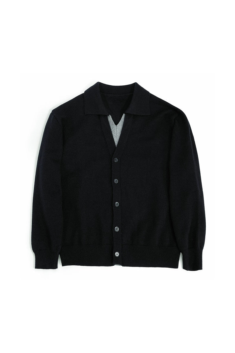 Layered Double V Neck Sweater