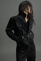 Distressed Multi Zip Denim Jacket