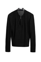 Pleated Half Zip Henley Top