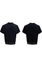 Sequin Panel Heavyweight Polo