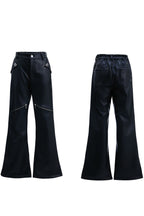 Matte Leather Zip Pants