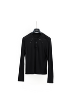 Studded Henley Long Sleeve