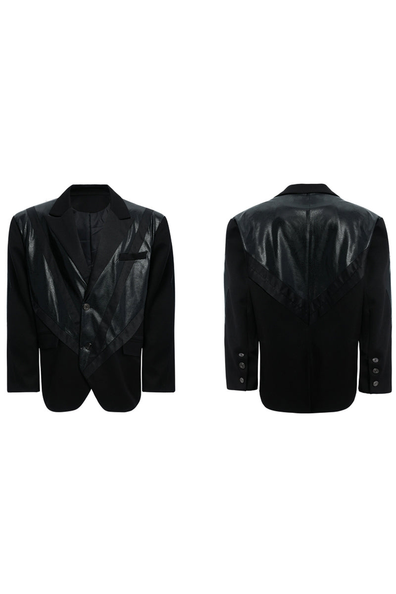 Deconstructed PU Blazer