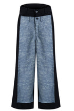 Colorblock Patchwork Denim Trousers