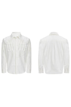 Pleated Pearl Accent Shirt