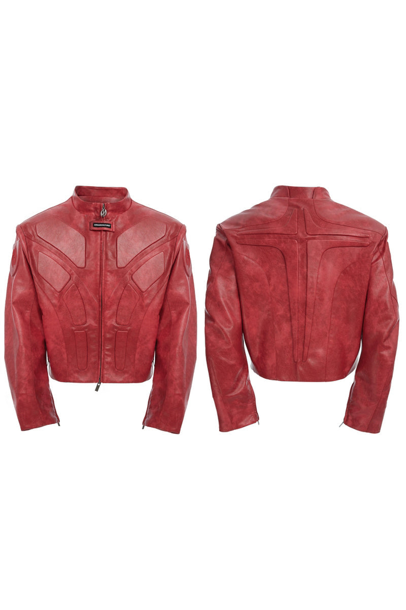 3D Embossed Biker Jacket