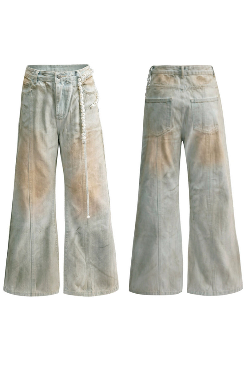 Pearl Accent Flared Jeans