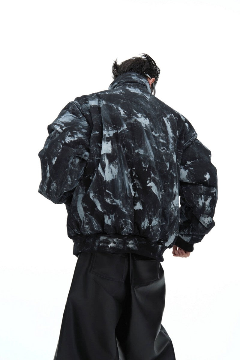 Hand-Painted Vintage Thick Padded Jacket