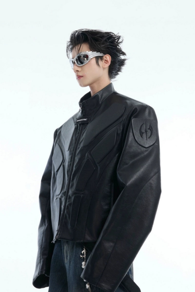 3D Embossed Biker Jacket