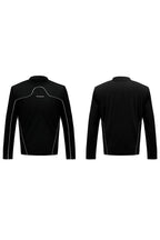 Reflective Line Slim Turtleneck Long-Sleeve Shirt