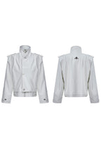 Crocodile Texture Short Biker Jacket