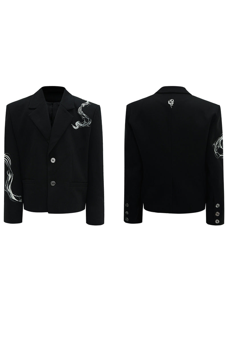 Snake Pattern Luxury Blazer