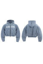 Cropped Hooded Bomber Jacket