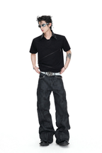 Sequin Zip Polo Shirt