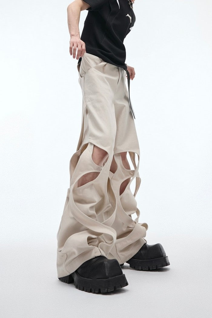 Deconstructed Twisted Loose Trousers