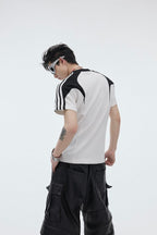 Contrast Color Cropped Tee