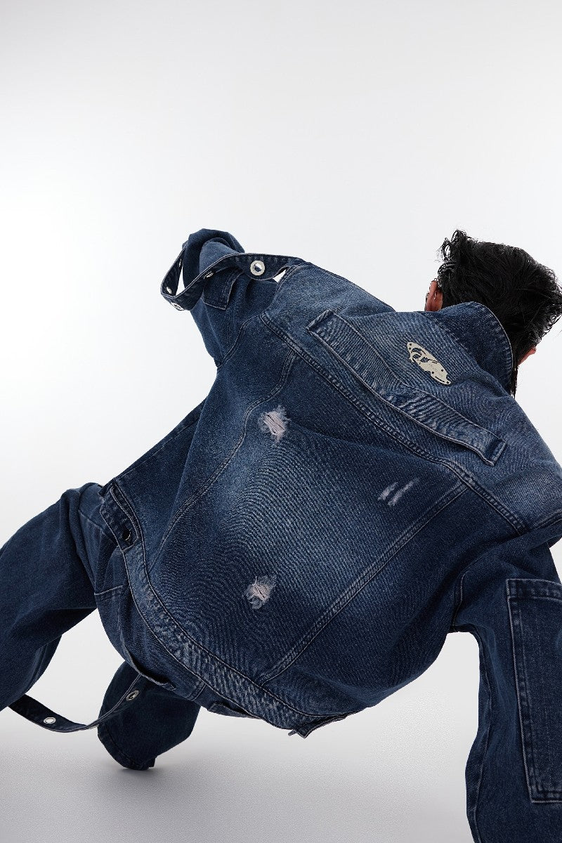 Distressed Washed Denim