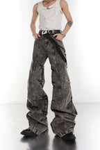 Washed Flared Retro Denim